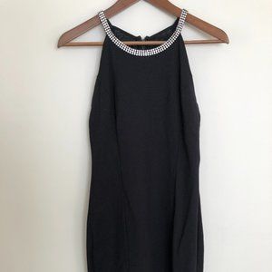 Guess - Black bodycon dress with crystal neck detail
